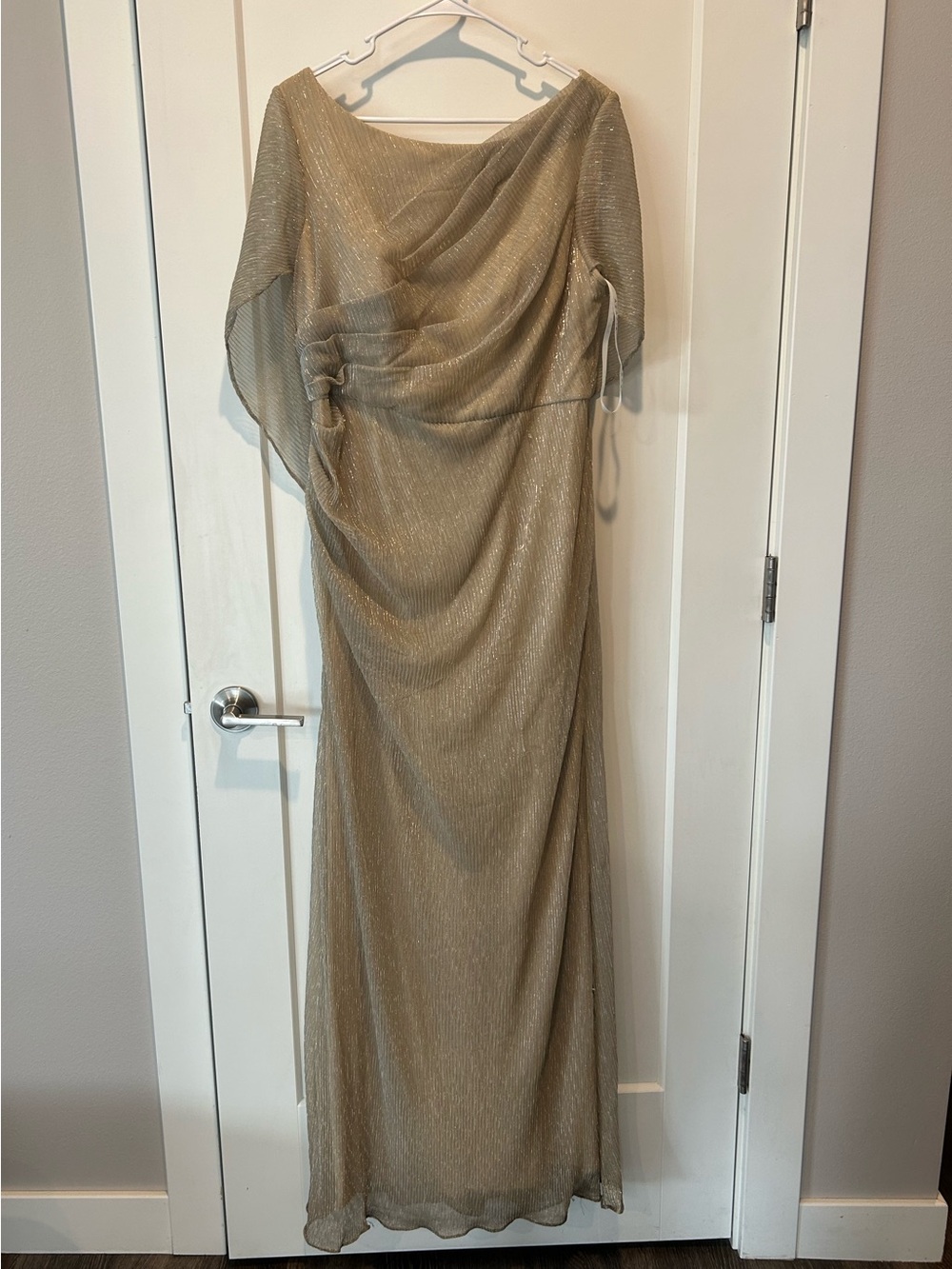 Azazie Paige Gown in Champagne Gold A18 - Picture 3 of 14